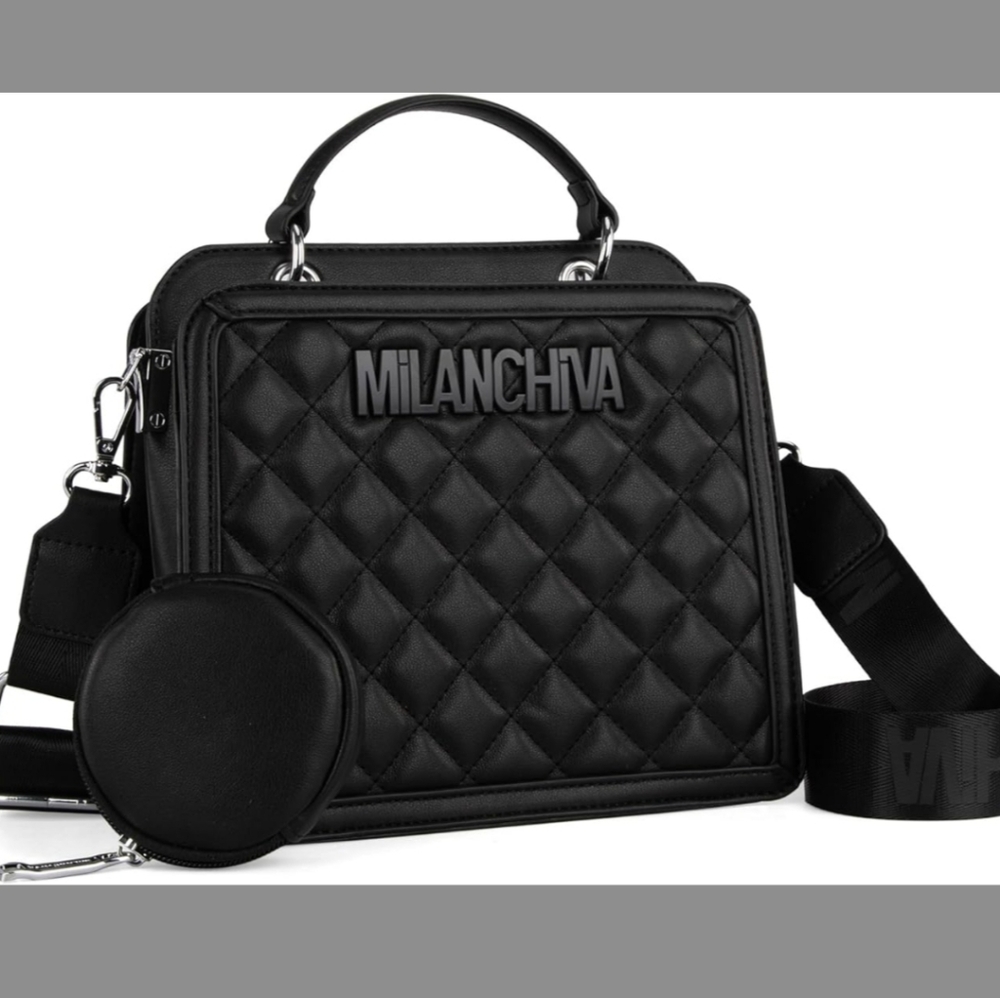 Milan Chiva Quilted Small Tote Bag for Women Top Handle Purse with Coin Purse